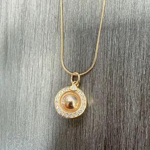 Thai Buddha Brand Gold-plated Mi Xing Necklace Women's Inlaid Zircon Imitation Moissanite Light Luxury High-end Creative Necklace