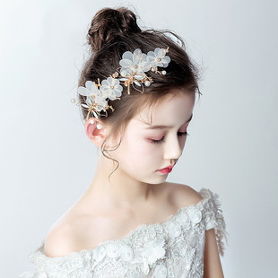 Children's headdress flower jewelry girls' Garland headdress hairpin little girl Flower Princess Mori girl flower girl hair accessories performance