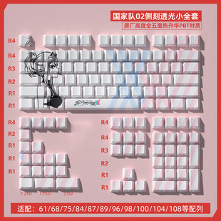 Spy DARLING in the FRANXX national team 02 side engraved keycap original light transmission small complete set