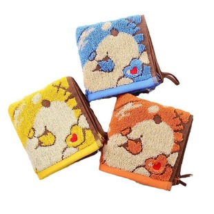 Cotton Absorbent Soft Cartoon Tiger Children Wash Face Towels with Lanyard 2056T Daily necessities Jade