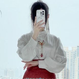 Оригинальная китайская одежда Hanfu 2024 новая лошадь юбка новая китайская рубашка национальный стиль ежедневный китайский стиль тонкая юбка