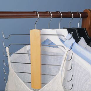 Solid Wood Underwear Hanger Factory Multifunctional Multi-Layer Strap Non-Slip Pants Rack Storage Seamless Clothes Hanger Wholesale Drying Rack