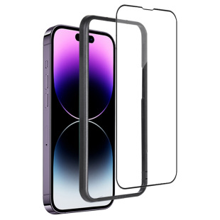 Применимо для Apple 16ProMax закаленная пленка артефакт шелкография узкий край iPhone15 HD взрывозащищенная защитная пленка
