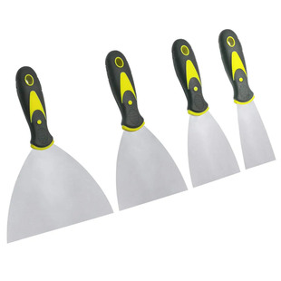 4-piece stainless steel scraper 2 inch 3 inch 4 inch 6 inch double color handle putty knife paint tool putty knife tool