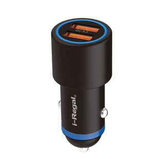 Cross-border 36W2-QC dual-port car charger GM one-in-two cigarette lighter car phone charger fast charge