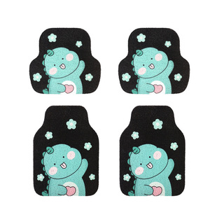 Cross-border wholesale cartoon car wire ring floor mat car anti-dirty easy to clean foot mat can be cut at will foot pad