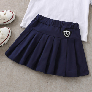 Girls Skirt Summer New Pleated Skirt Medium and Large Children Jk Performance Short Skirt Baby Summer Preppy Skirt
