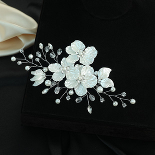 European style bridal crystal pearl flower hairpin fancy hairpin