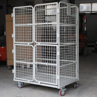 Mobile Truck Foldableing Logistics Truck Encrypted Cage Truck Grids Push-pull Truck Storage Cage Truck Tool Logistics Truck