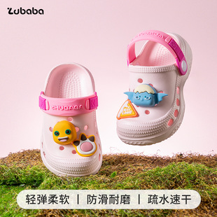 Children's slippers summer boys and girls baby cute soft bottom middle and big children hole shoes children closed toe beach sandals