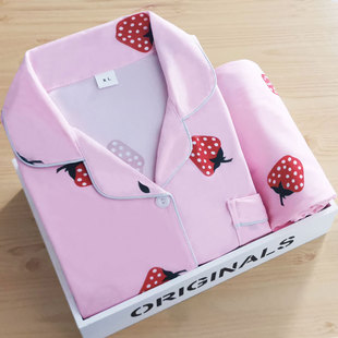 Spring and Autumn pajamas women's long-sleeved Japanese cute sweet women's home wear casual age-reducing winter can be worn outside suit