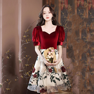 Banquet Evening Dress Women's 2023 Autumn New Elegant Elegant dress Usually Wear Annual Birthday Dress