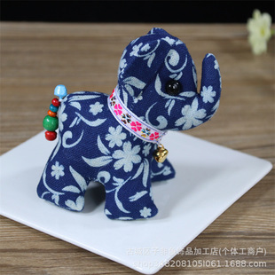 Yunnan Dali Lijiang Mini Elephant Mascot Thai Handmade Fabric Doll Pink Elephant