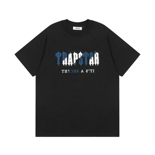 American Trendy Brand Trapstar Short-Sleeved Men's Ins Street Summer Loose Casual Towel Embroidered T-Shirt Couple Tops