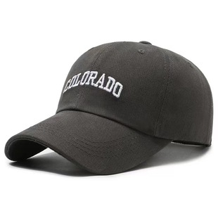 Baseball cap Women's small head circumference hat letters Korean-style three-dimensional embroidered sun protection face-looking small curved wide brim peaked cap for women