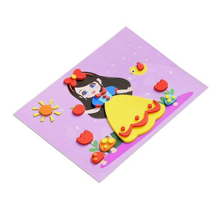 Three-dimensional stickers children paste cartoon eva kindergarten handmade diy production material package educational toys princess stickers