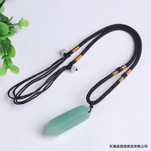Natural Crystal Column Various Materials Natural Crystal Original Stone Double Pointed Hexagon Prism Crystal Column Pendant Wholesale