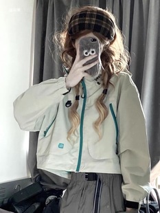 Super Good-looking Charge Clothes Women's New Spring and Autumn Short Windproof Hooded Jacket Coat