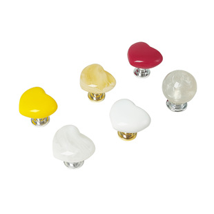 Heart-shaped acrylic handle plastic ball cabinet wardrobe door handle creative plastic bedside table handle