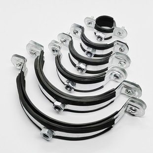 PPR pipe clamp galvanized metal card PPR rubber elevator PVC drainage pipe clamp through wire fixing buckle hoop