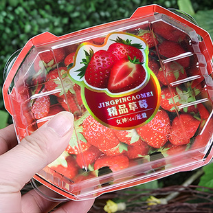 Boutique strawberry fruit label fresh universal cream strawberry self-adhesive packing box fruit disposable sticker