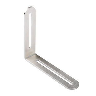 Stainless steel long hole angle code oval hole movable bracket furniture hardware connector 90 degree L-shaped adjustable support
