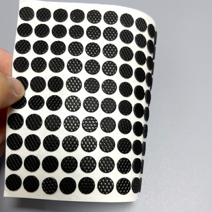 Shock-absorbing non-slip silicone foot pad self-adhesive wear-resistant black mesh silicone gasket table and chair non-slip rubber pad electronic gasket