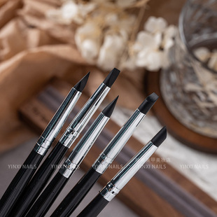 Manicure Multifunctional Silicone Pen Japanese Style Brush Carving Pen Painted Gradient Pressing Stick Manicure Special Tool
