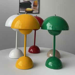 Danish Designer Bud Vp9 Cross-Border Rechargeable Table Lamp Bedroom Bedside Lamp Portable Outdoor Creative Mushroom Table Lamp