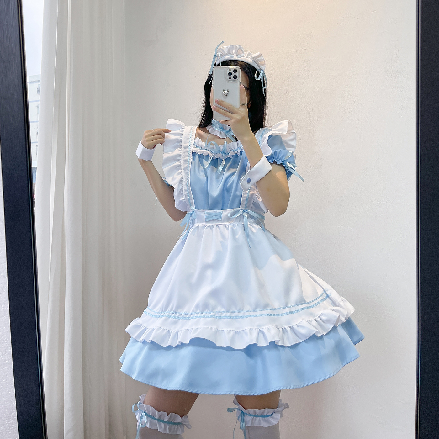 Miracle Nikki Travels Around the World Red Wine Sweetheart Maid Outfit Lolita Cute Maid Costume Cosplay Mobile Game