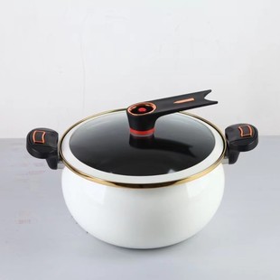 German enamel pot enamel micro-pressure pot 8L large capacity stew pot household multi-functional pressure cooker wok non-stick pan