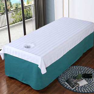 Beauty Bed Sheet with Holes Mercerized Cotton Polyester Cotton Anti-wrinkle Bed Sheet Massage Massage SPA Club Beauty Salon Bed Roga