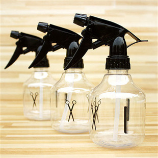 Scissors watering can gardening watering bottle 250ml hairdressing watering can transparent makeup pressing watering can