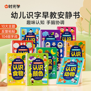Time Learning Literacy Early Education Quiet Book 3-6 Years Old Enlightenment Game Book Early Childhood Education Pictographic Reading Figure Literacy