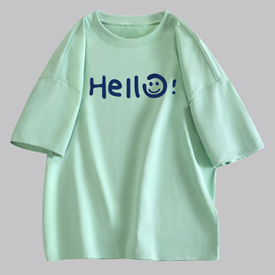 NASAGISS joint short-sleeved T-shirt men and women same style couple heavy loose clothes boys T-shirt 2023 Summer