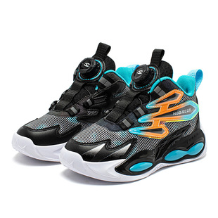 HOBIBEAR mesh spring new rotating buckle boys basketball shoes double net soft sole sneaker a generation of hair