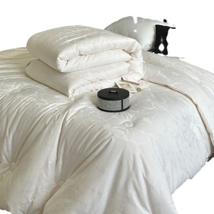 Pure cotton soybean quilt long staple cotton jacquard soybean spring and autumn quilt fluffy soft comfortable skin-friendly and delicate