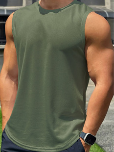 Men's Summer Loose Breathable Quick-drying Sleeveless Waistcoat Outdoor Running Marathon Fitness Vest