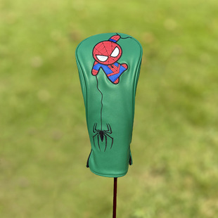 Golf Club Cover, Wooden Club Cover, Spider-Man Club Head Cover, No. 1 Club Head, Fairway Wood, Chicken Leg Protective Cap Cover