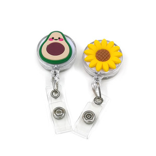 Customized Work Badge Cartoon Easy-Pull Retractable Buckle Easy-Pull Buckle Badge Holder Work Badge Student Id Lanyard Hanging Buckle