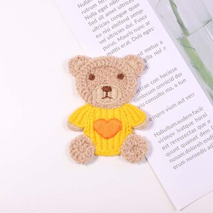 Cross-border spot wholesale fashion embroidery cloth stickers children's clothing hair accessories love bear embroidery cloth stickers
