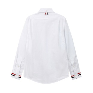 Оптовая Новый TB JL White Oxford вышивка рубашка с длинным рукавом Европейская и американская мода бренд манжеты лямки рубашка