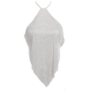 New Cross-border European and American Hot Sequin Sexy Bra Metal Personality Diamond Backless Top Strapless Body Chain