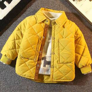 Boys' Outwear Winter New Kidsren's Thin Cotton Clothing Treasure Winter Clothing Fashionable Boys Handsome polo Shirt Collar Kidsren