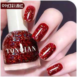 Four bottles of bright nail polish durable waterproof non-fading quick-drying nail polish non-peeling nail polish other