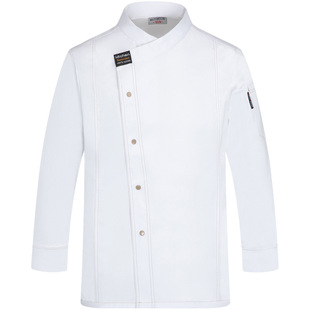 2024 New Back Beaded Mesh Chef Clothes High-end Hotel Executive Chef Work Clothes Embroidered Logo