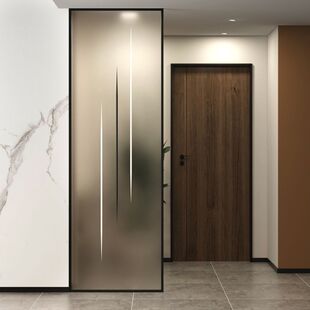 Art Glass Screen Partition Modern Simple Living Room Bedroom Home Covering Home Entrance Tempered Steel Decoration