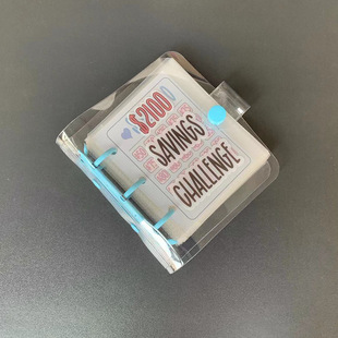ПВХ поверхность 3 отверстия страница Mini Binder Savings Challenge бросает вызов наличными, чтобы сэкономить доллары
