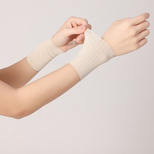 Batch of Spring and Summer Ice Silk Wheat Ear Jacquard Wrist Elbow Guard Men's and Women's Thin Arm Guard Warm Breathable Joint Sweat Wrist Guard