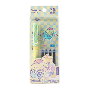 Sanrio студенческий перьевой костюм Melody Hello Kitty F Tip чернильный мешок стираемый синий Повседневная ручка для письма 82118